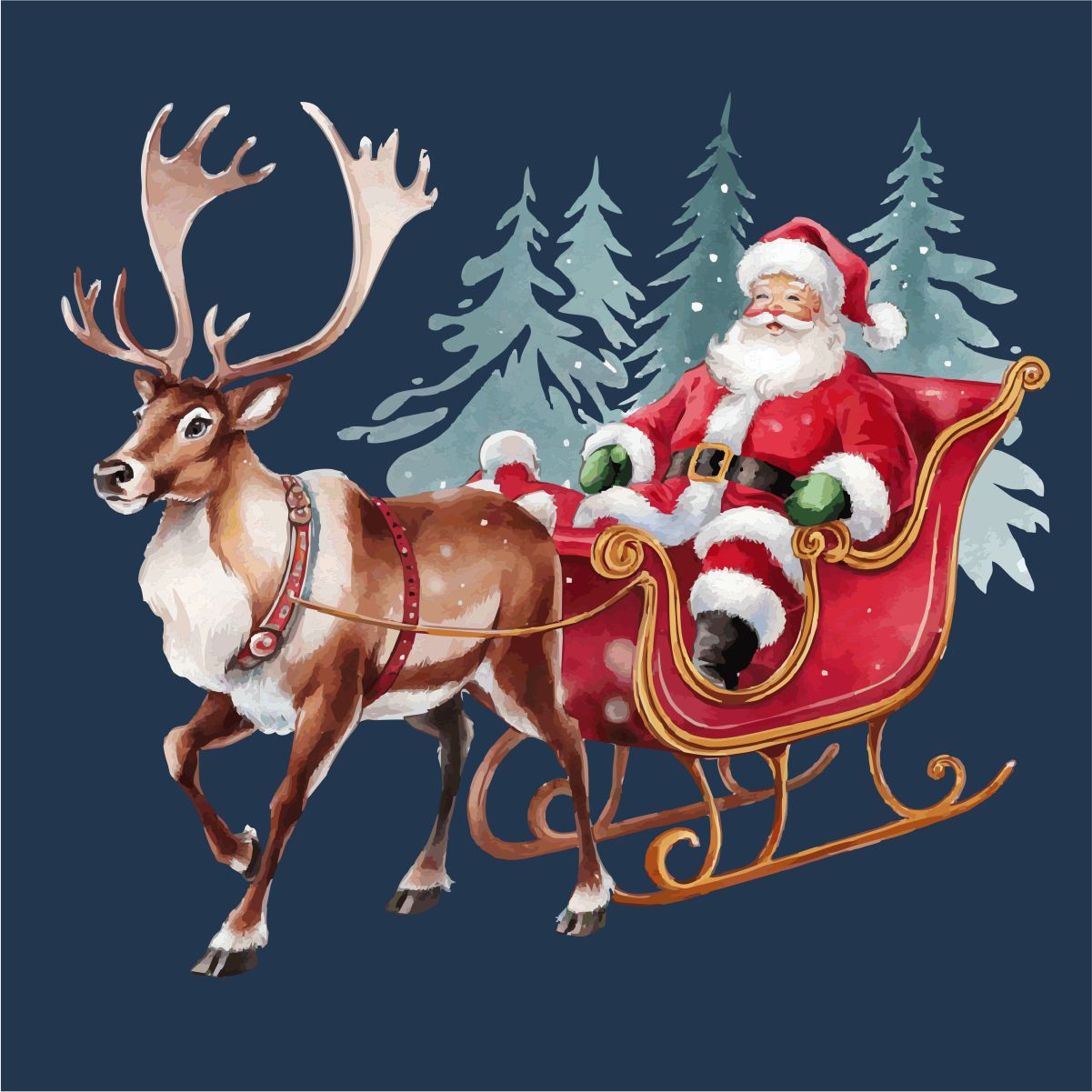 Zils UNISEX džemperis bez kapuces "Ziemassvētku brīnums"