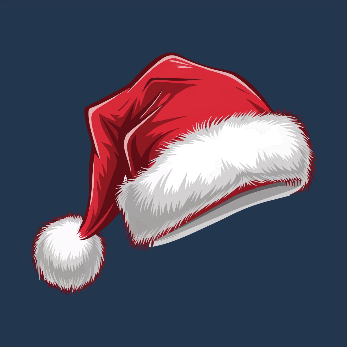 Zils UNISEX džemperis bez kapuces "Ziemassvētku cepurīt"