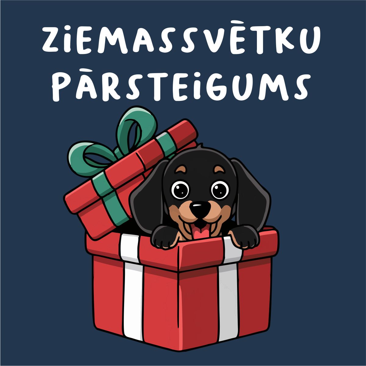Zils UNISEX džemperis bez kapuces "Ziemassvētku pārsteigums"