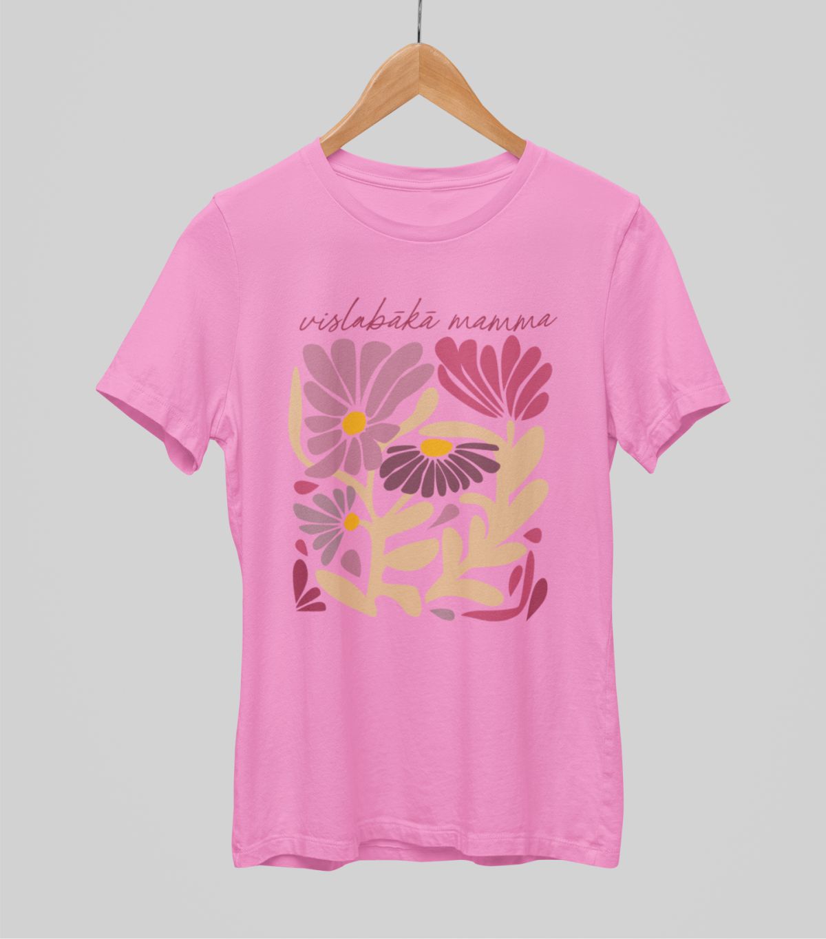 Rozā UNISEX krekli "Mammas puķu dārzs"