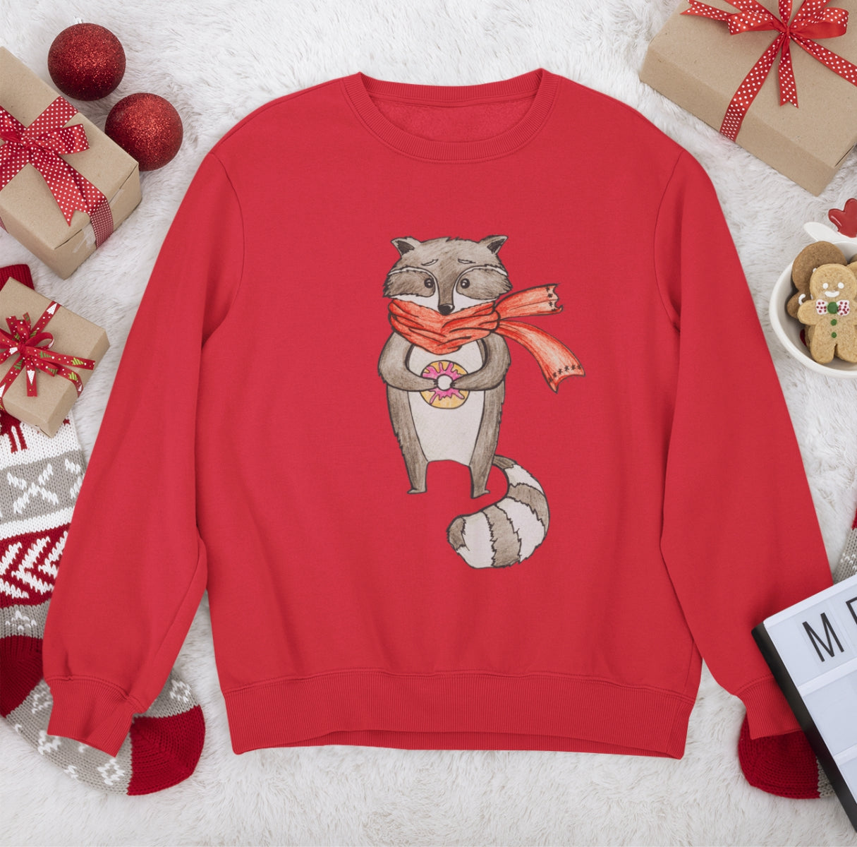 Sarkans UNISEX džemperis bez kapuces "Jenots"