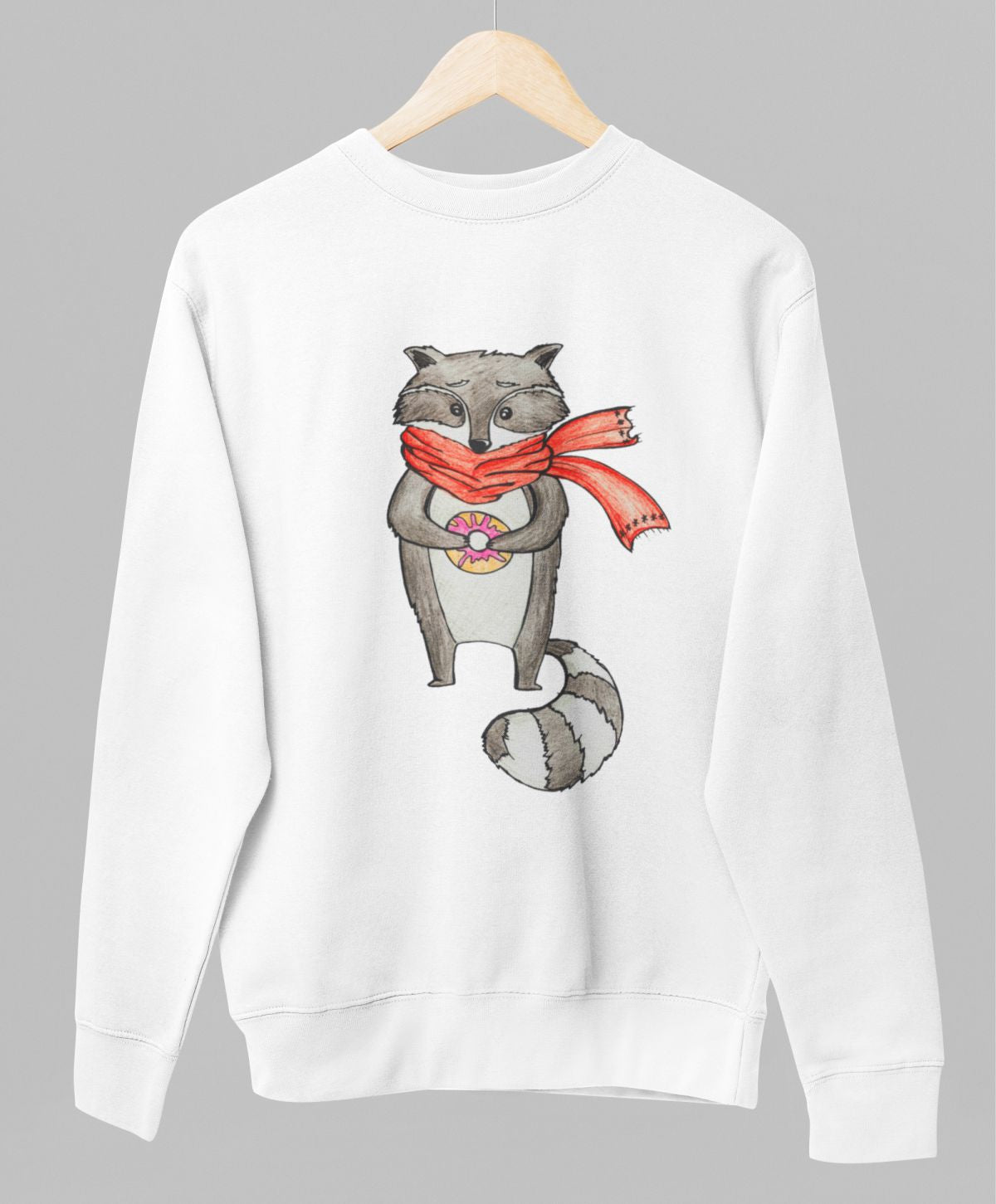 Balts UNISEX džemperis bez kapuces "āpsis"