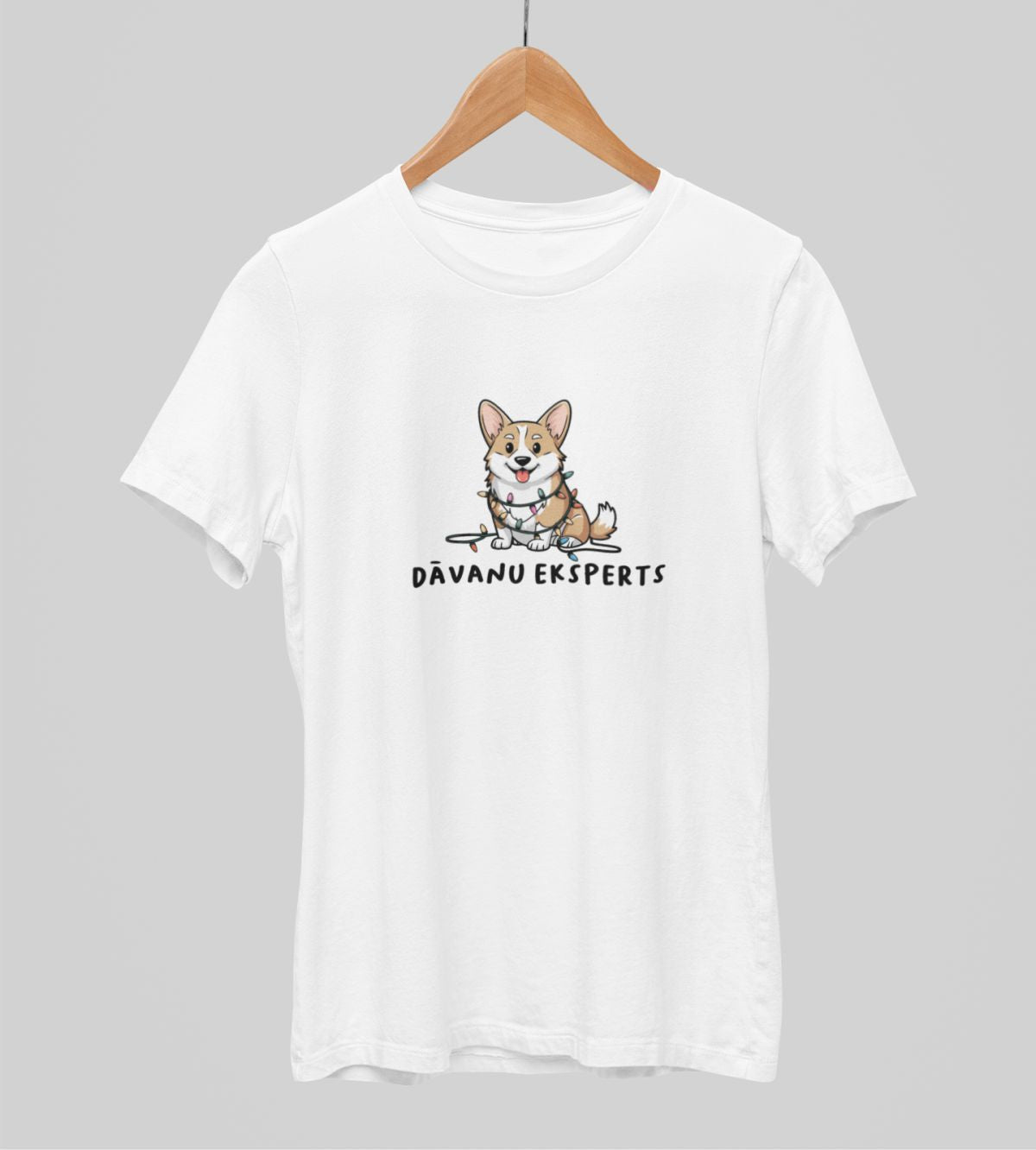 Balti UNISEX krekli "Dāvanu eksperts"