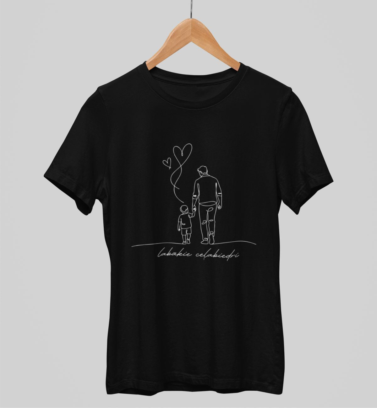 Melni unisex krekli "Kopīgs ceļš"