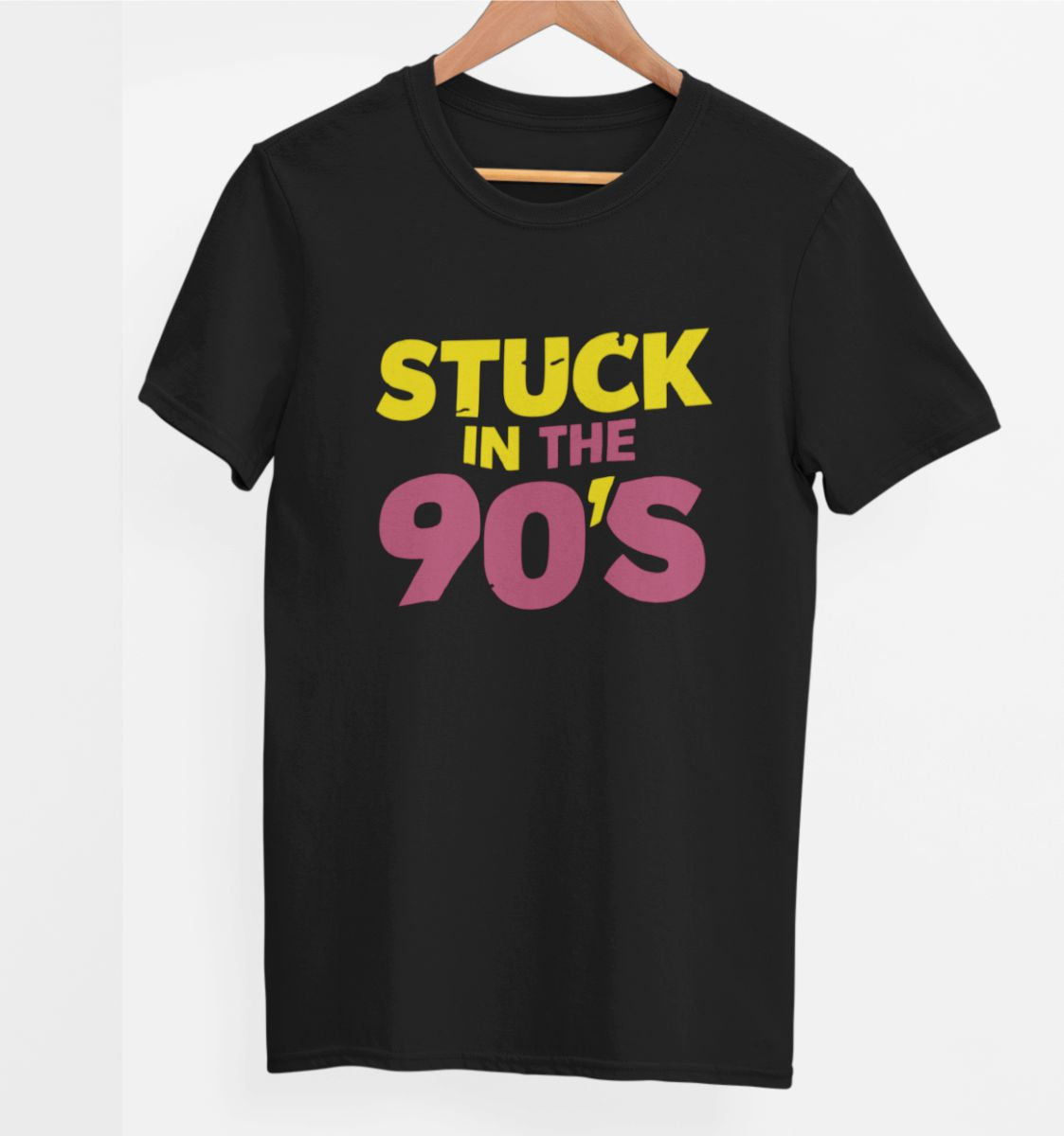 Mustad UNISEX T-särgid "Stuck in the 90's"