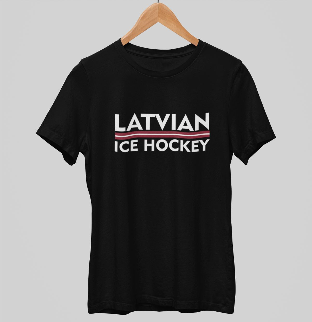 Melni unisex krekli "Latvian ice hockey"