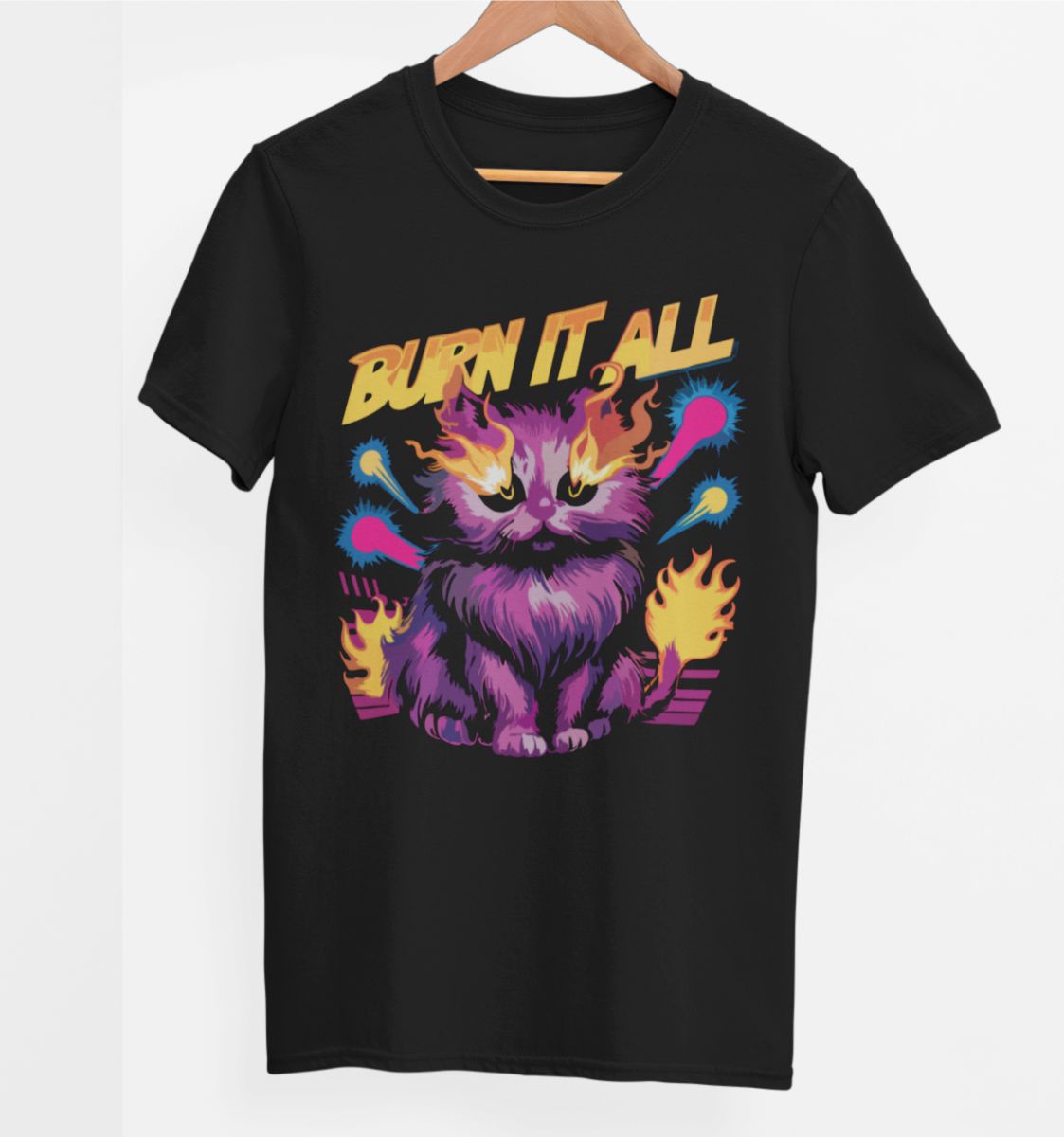Mustad UNISEX T-särgid "Burn it all"