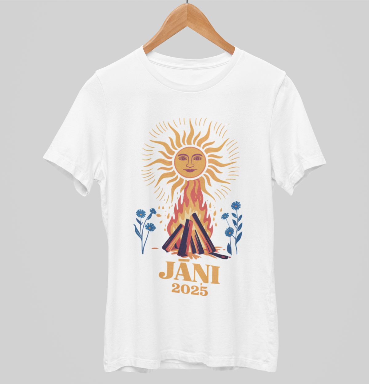 Balti UNISEX krekli "Jāņi"