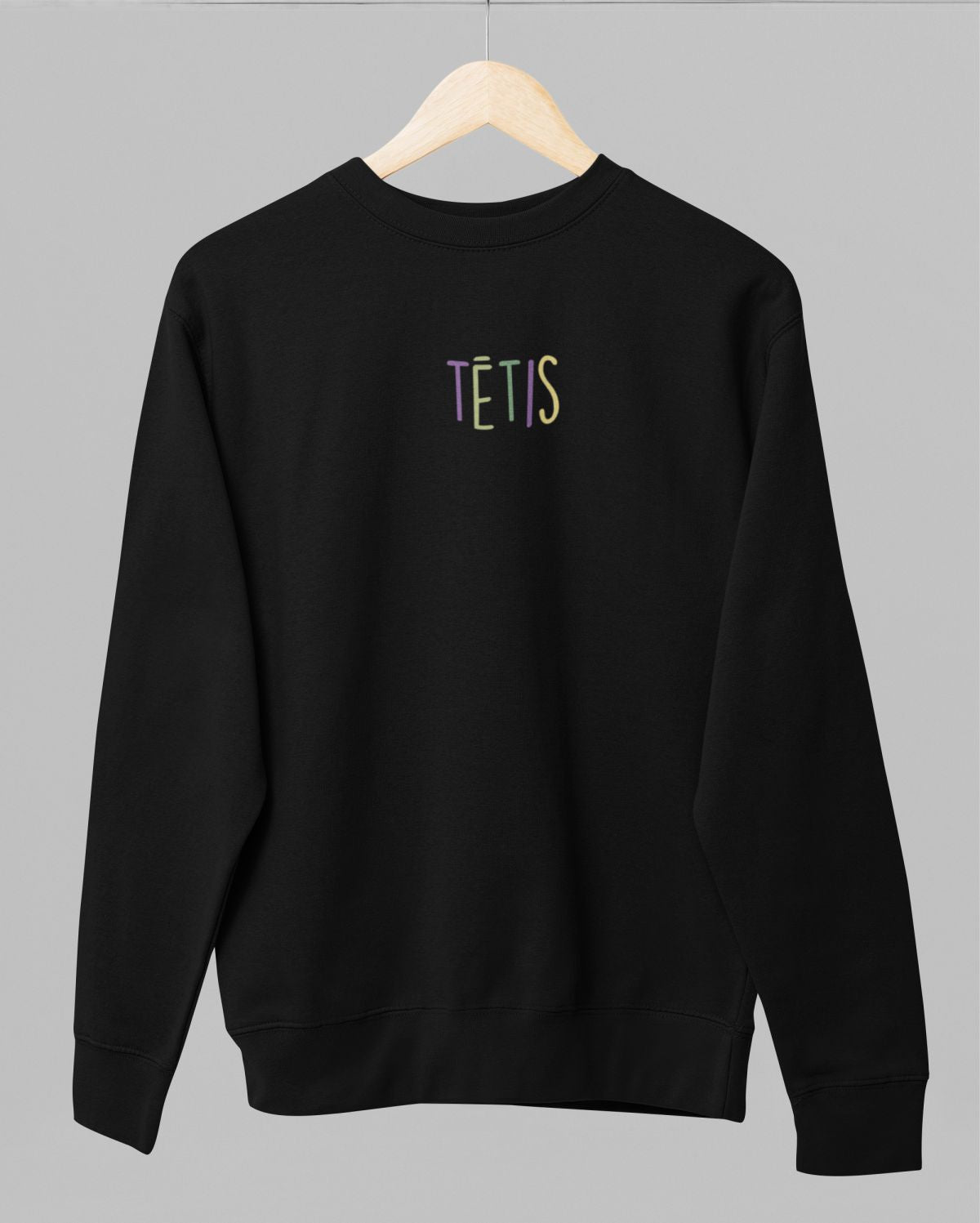 Melns UNISEX džemperis bez kapuces "Tētis"