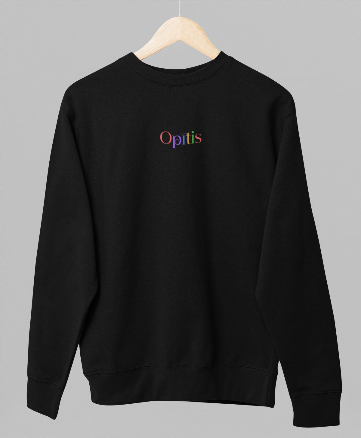 Melns UNISEX džemperis bez kapuces "Opītis"