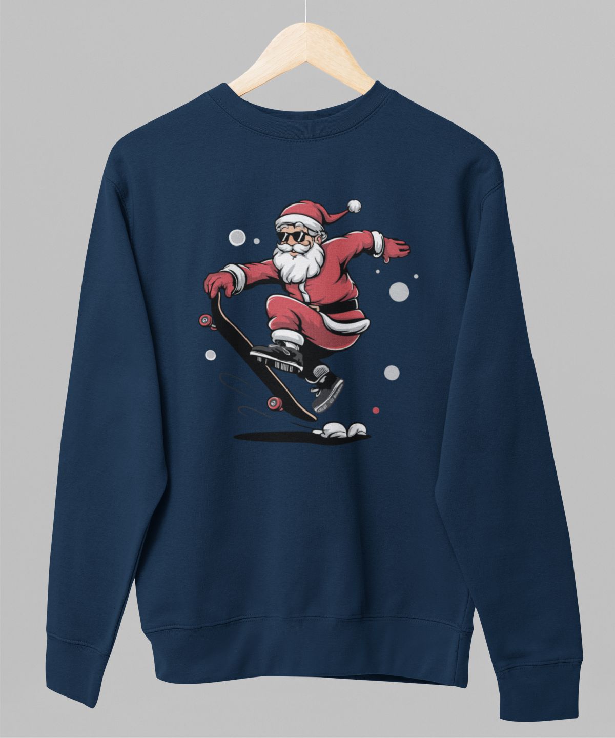 Zils UNISEX džemperis bez kapuces "Steidzamies dāvināt"