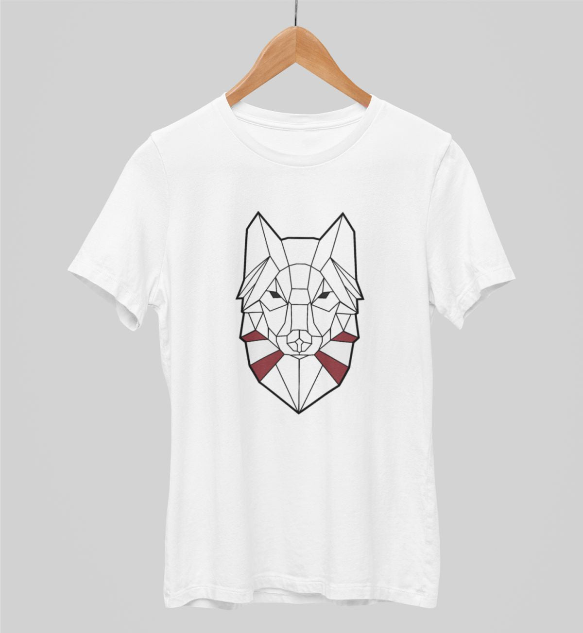 Balti UNISEX krekli "Latvijas vilks"