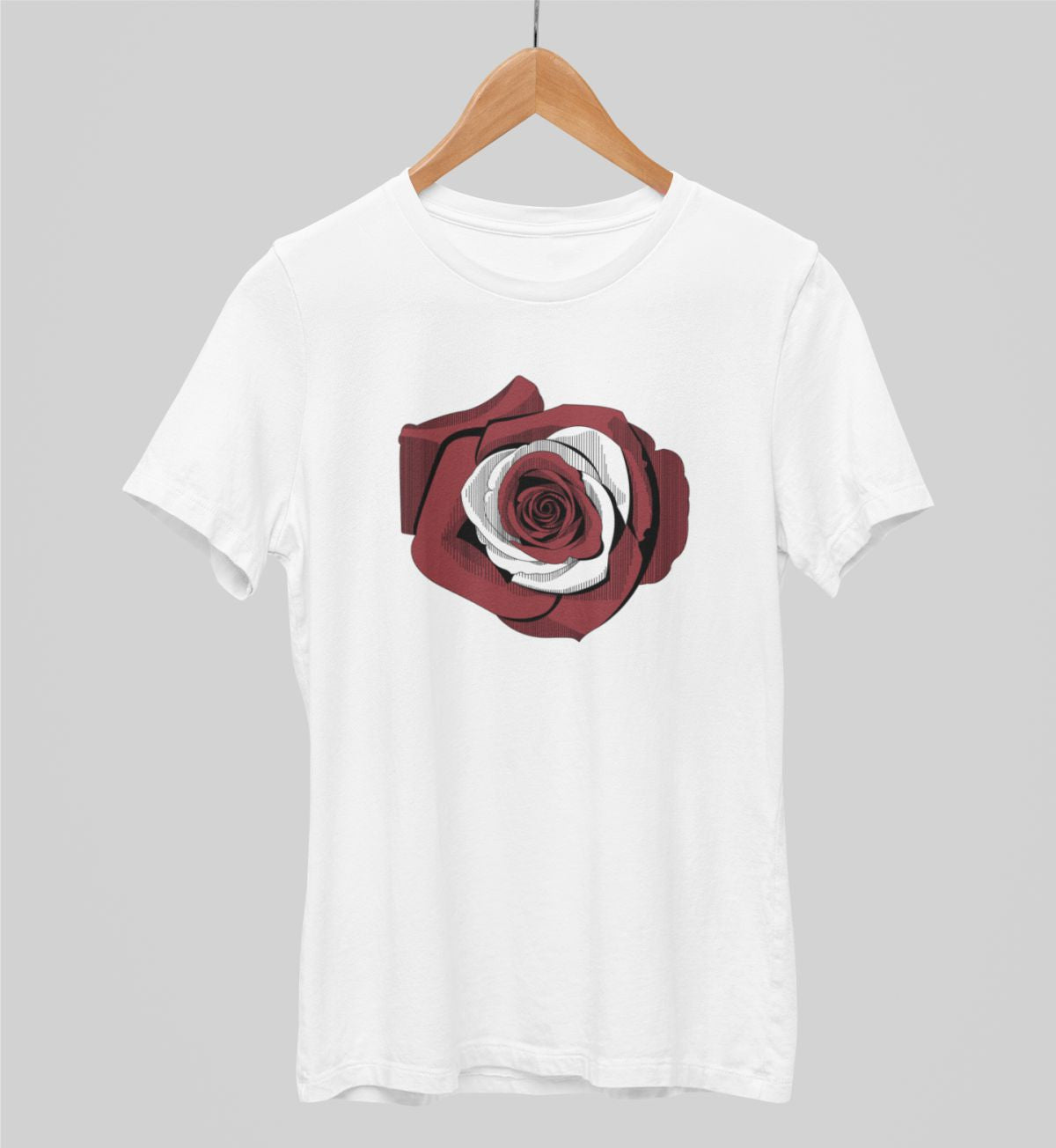 Balti UNISEX krekli "Latvijas roze"