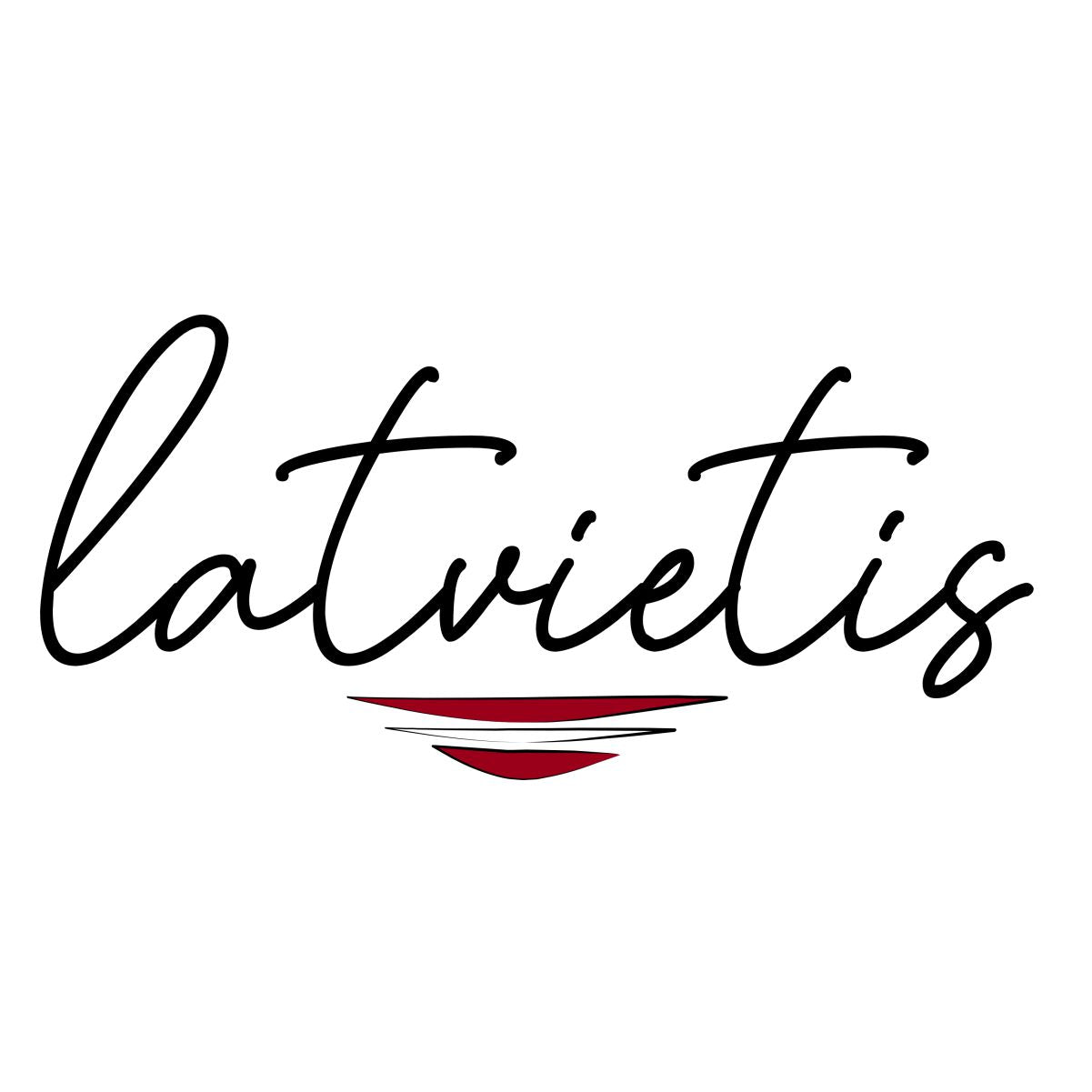 Balts UNISEX džemperis bez kapuces "Es esmu latvietis"
