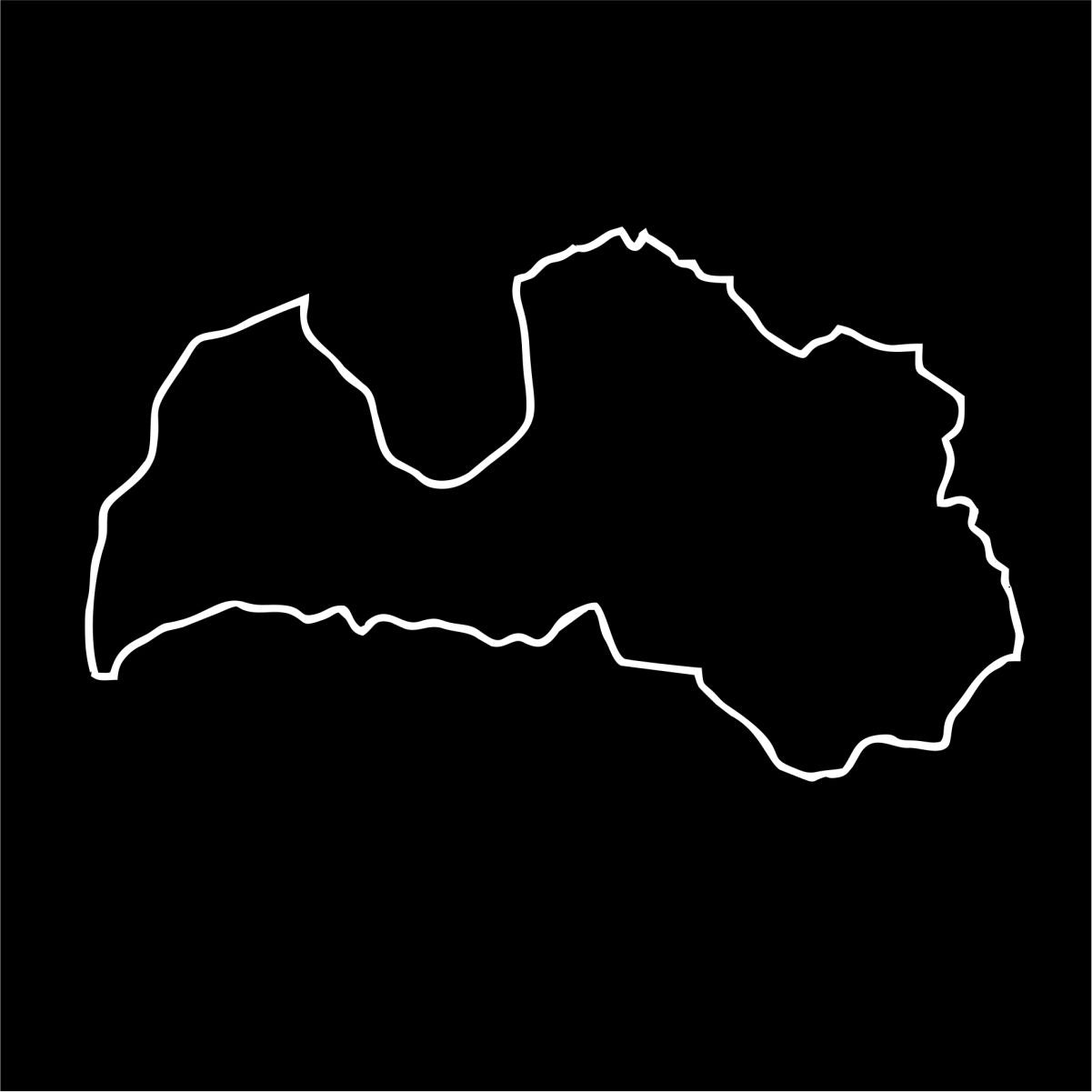 Melni UNISEX krekli "Latvijas kontūras"