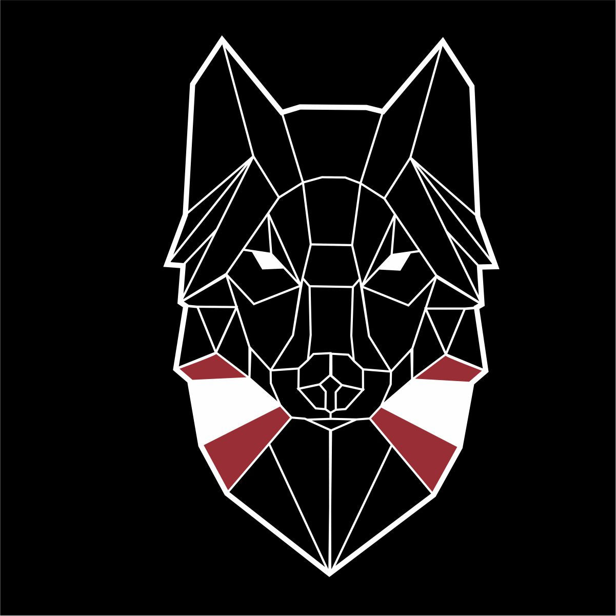 Melni UNISEX krekli "Latvijas vilks"