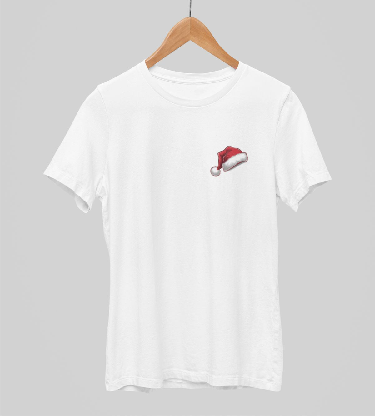 Balti UNISEX krekli "Ziemassvētku cepurīt"