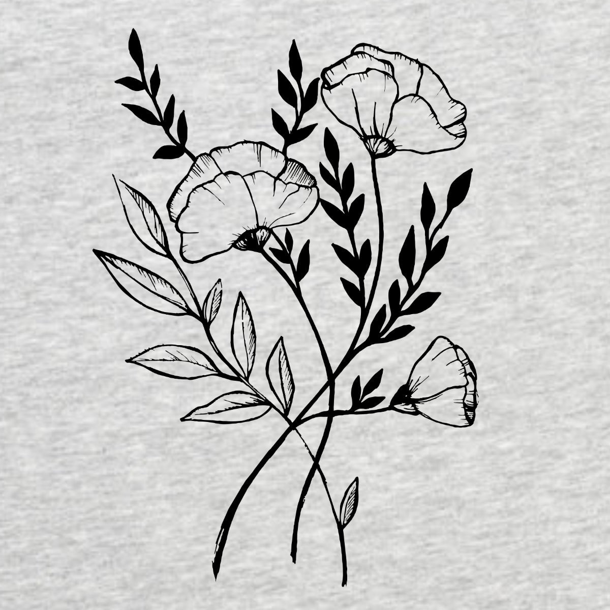 Hall Melange UNISEX T-särk Kolm lille