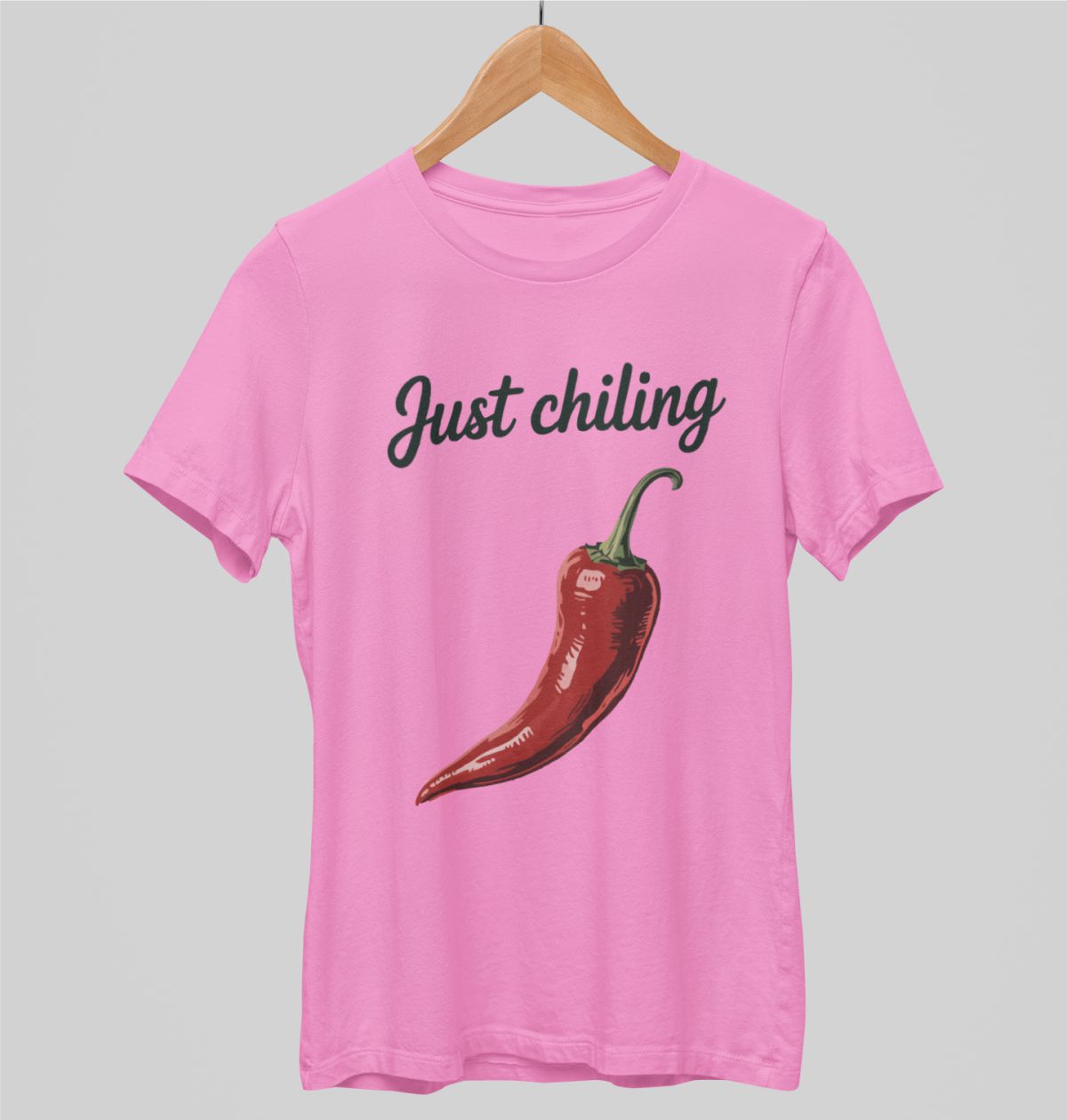 Rozā UNISEX krekli "Just chiling"