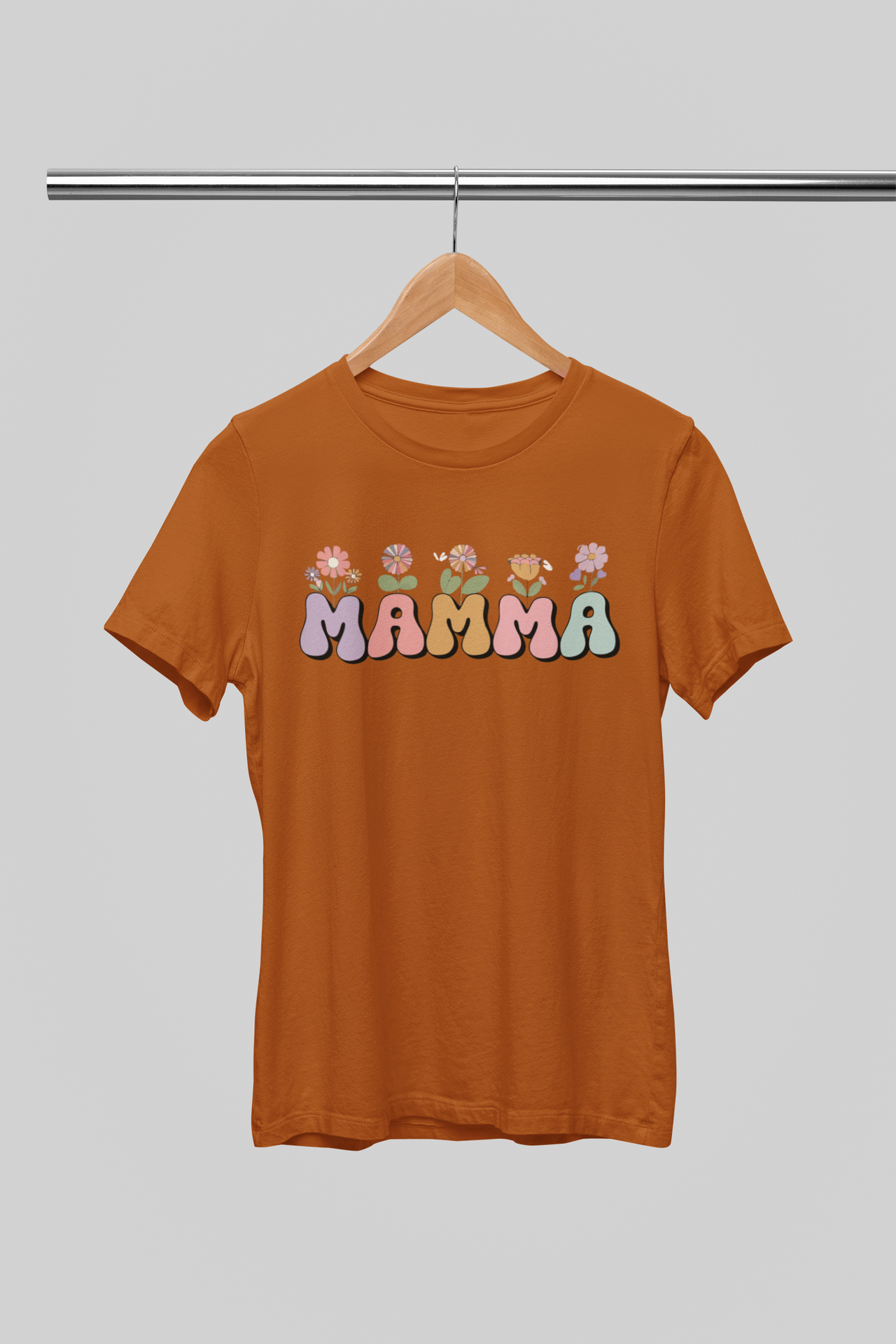 Zemes krāsā UNISEX krekli "Mamma ar pukem"