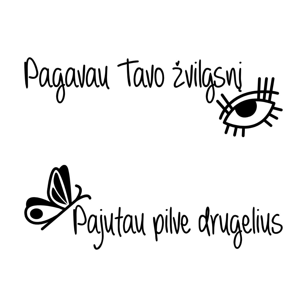 Balti unisex krekli pāriem "Noķēru un sajutu"