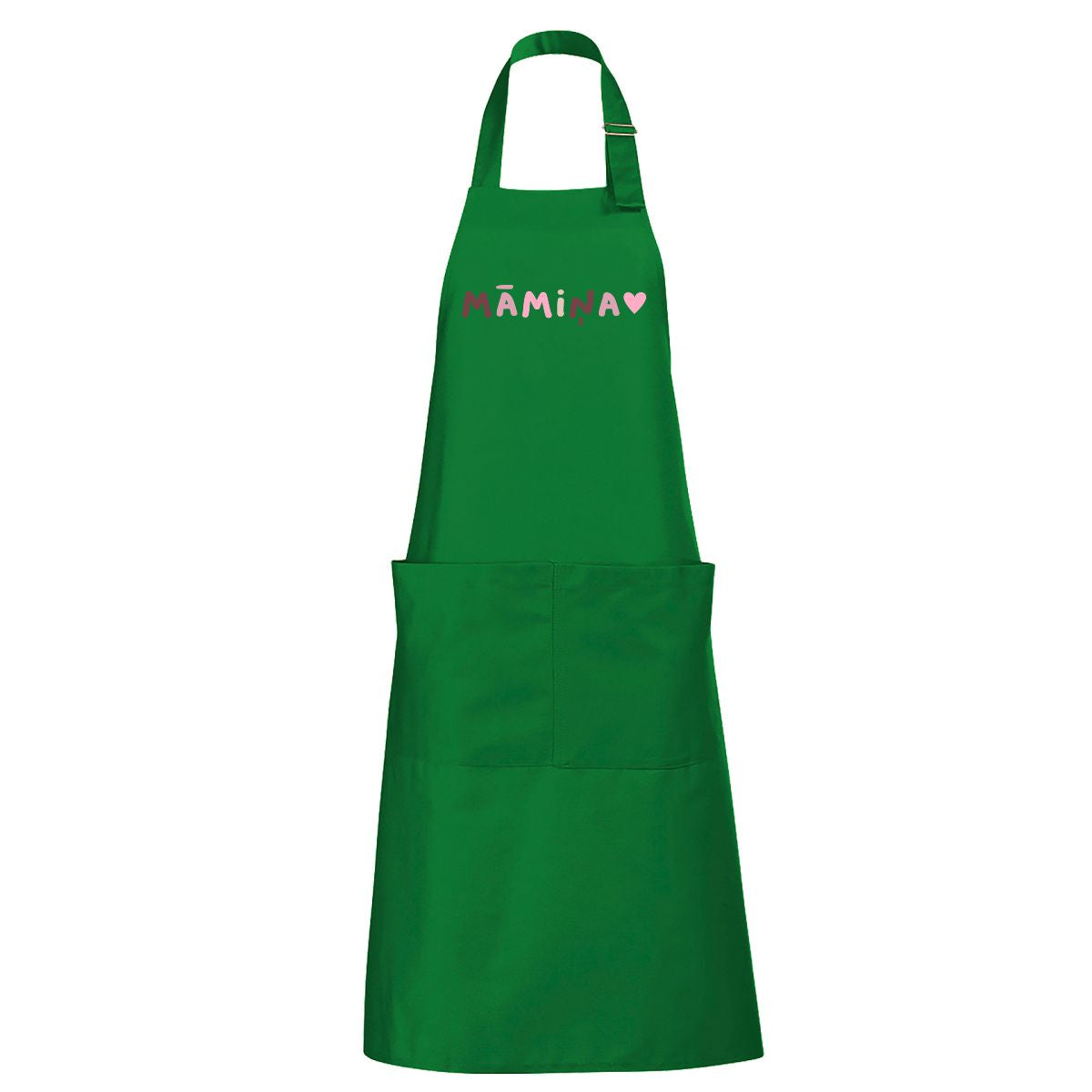 Zaļš garš priekšauts Māmiņa