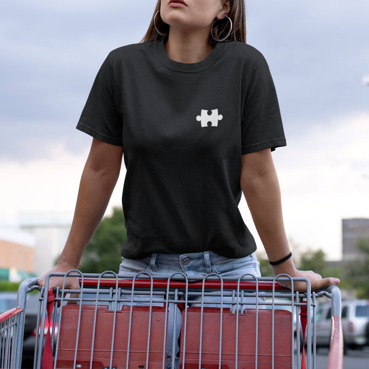 Mustad unisex T-särgid paaridele „Pusle“