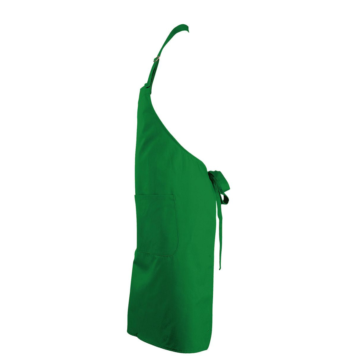 Zaļš garš priekšauts Mammas puķu dārzs